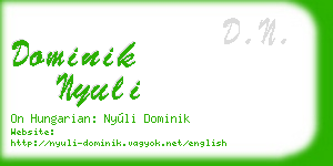 dominik nyuli business card